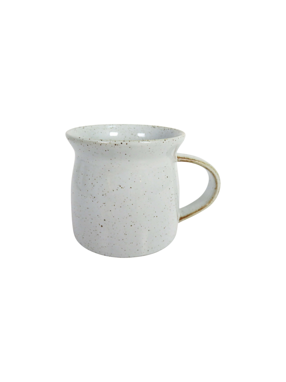 Reactive Glaze Speckle Coffee Cup in White