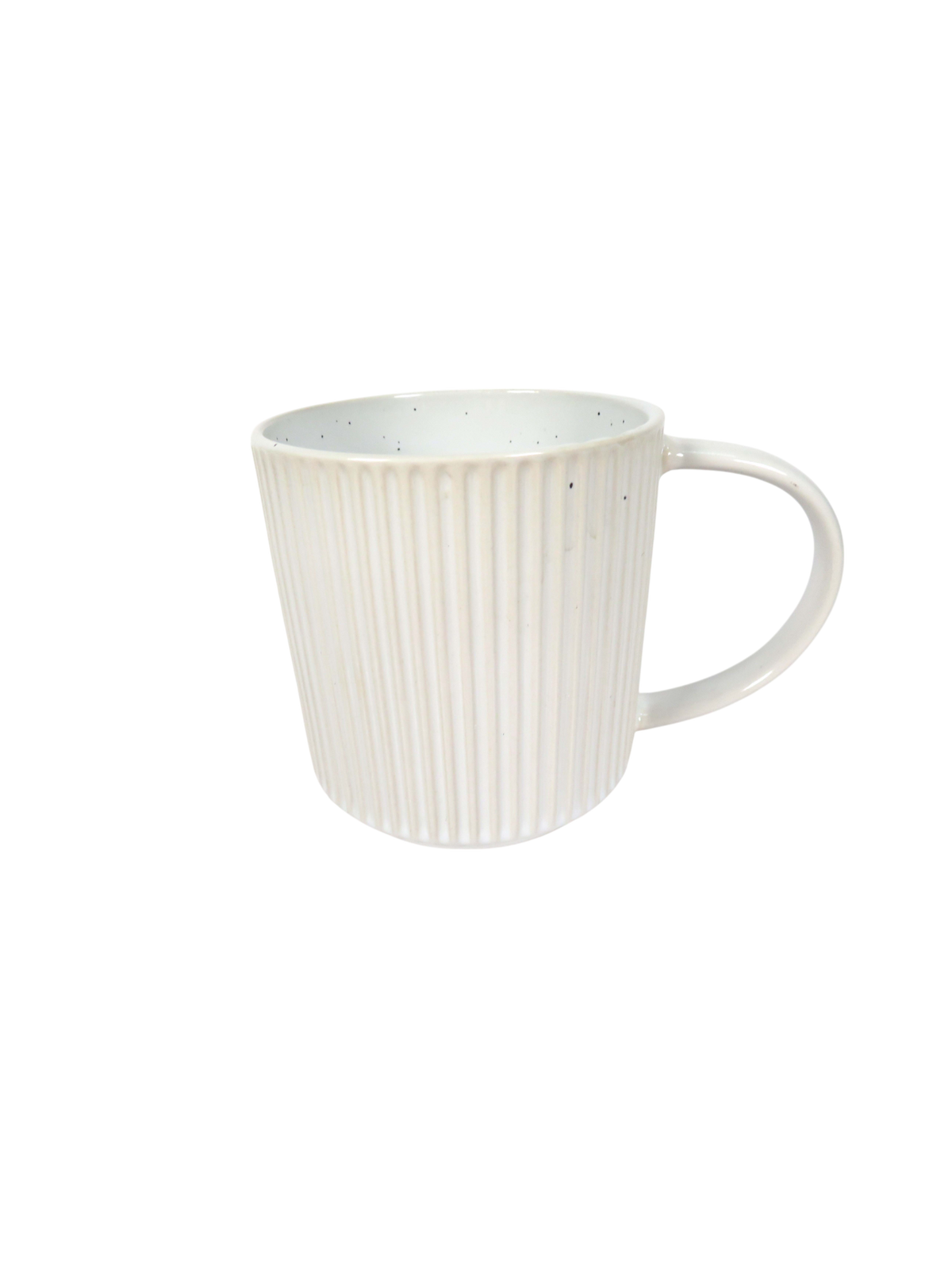 Reactive Glaze Striped Mug in White