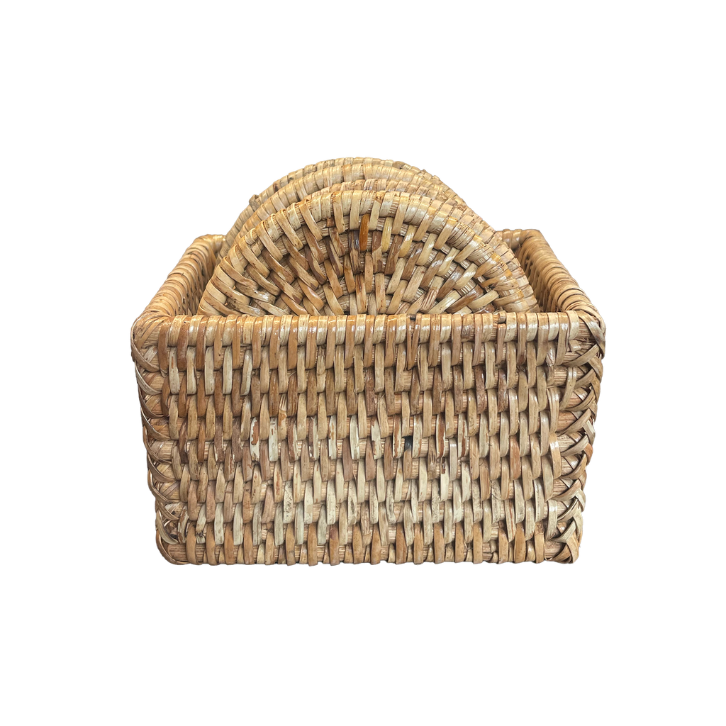Tabl Rattan Coasters - Set of 6 - Natural