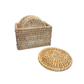 Tabl Rattan Coasters - Set of 6 - Natural