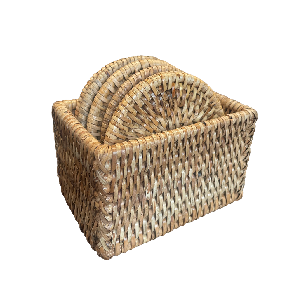 Tabl Rattan Coasters - Set of 6 - Natural