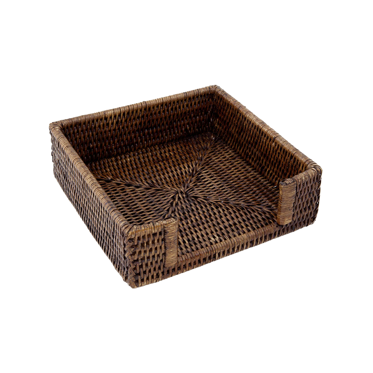 Tabl Rattan Napkin Holder Antique Brown