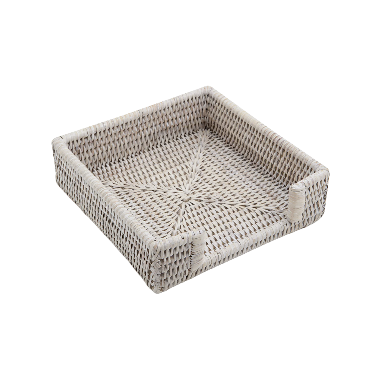 Tabl Rattan Napkin Holder White Wash