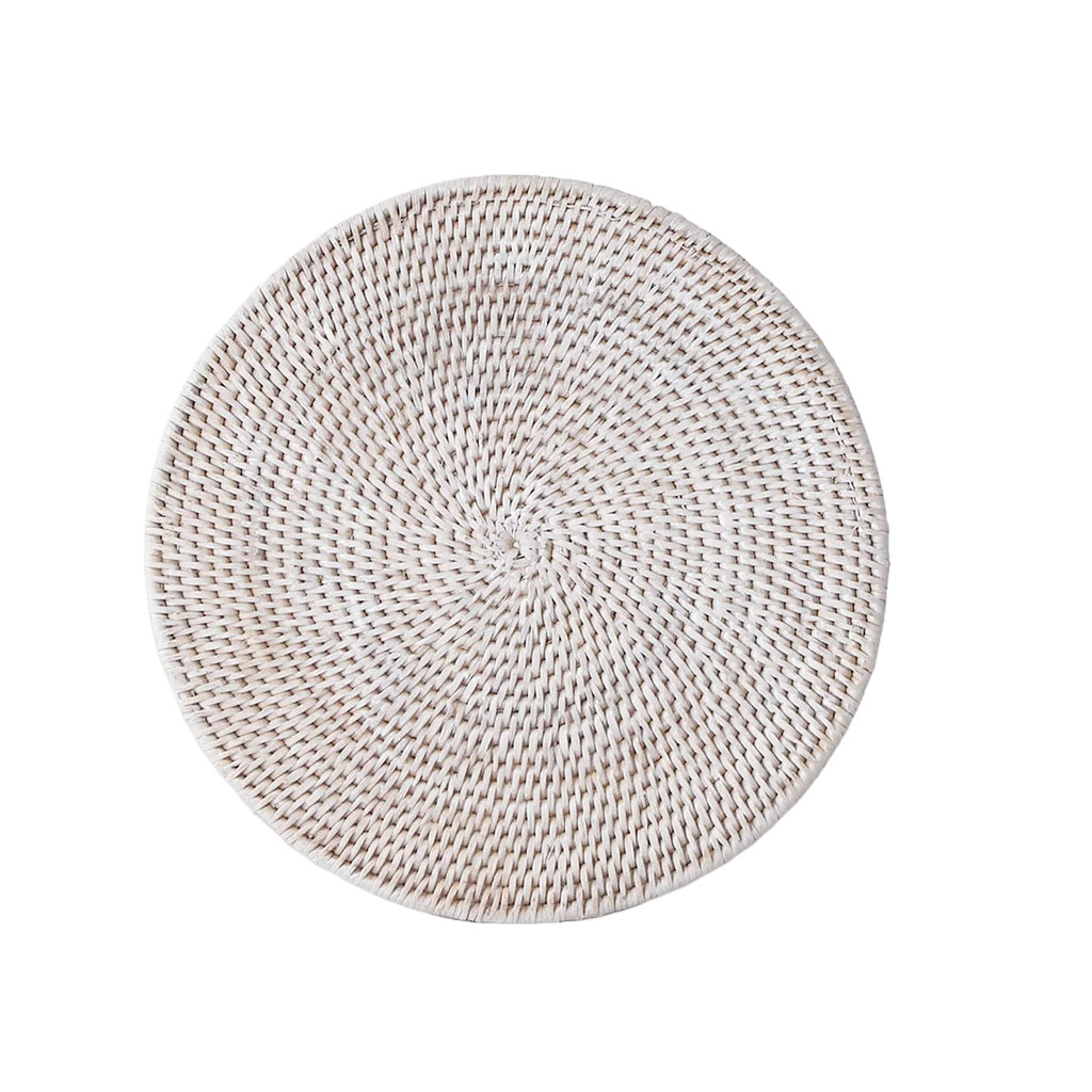 Tabl Round Placemat - White Wash