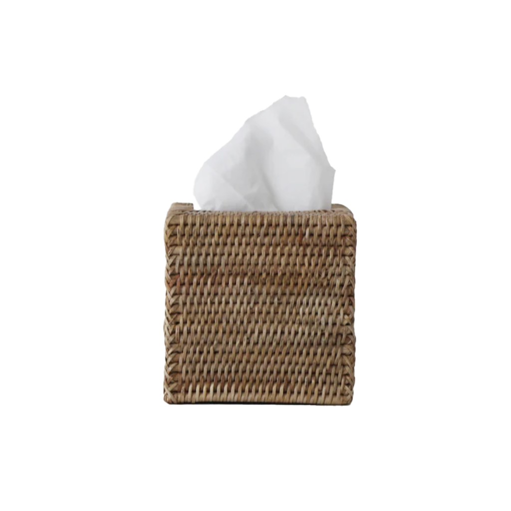 Tabl Rattan Tissue Box Square Natural